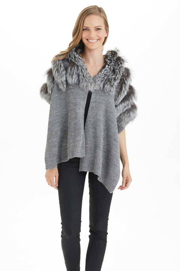 Amir Genuine Real Fox Fur Shawl