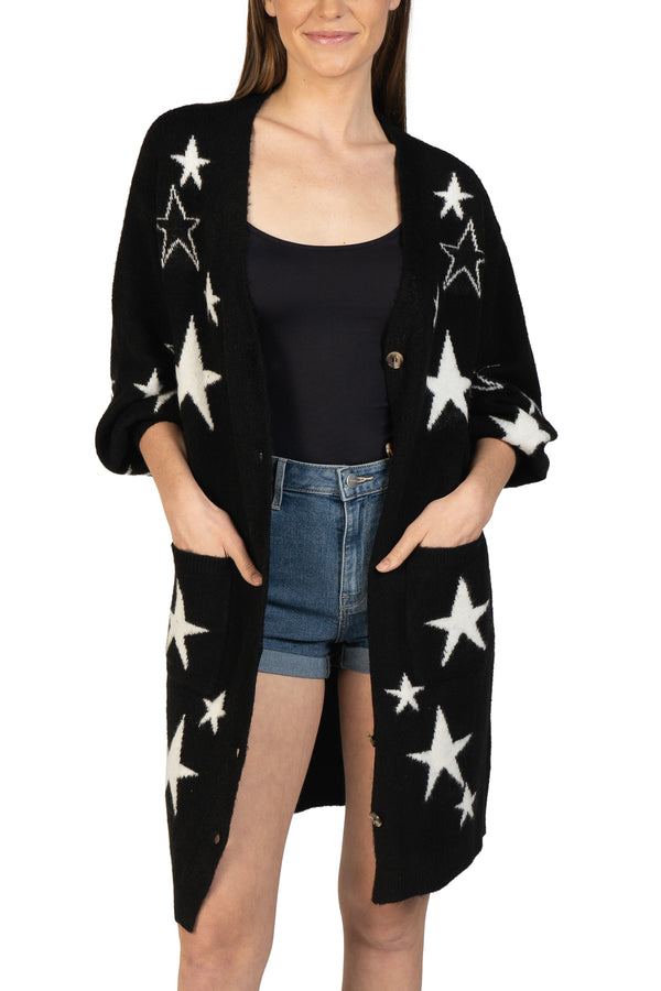 Love Token Star Knitted Cardigan