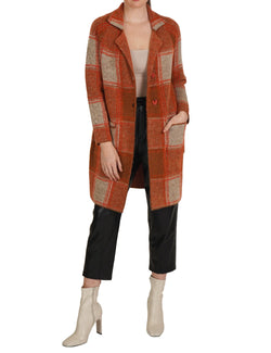 Plaid Collared Cardigan