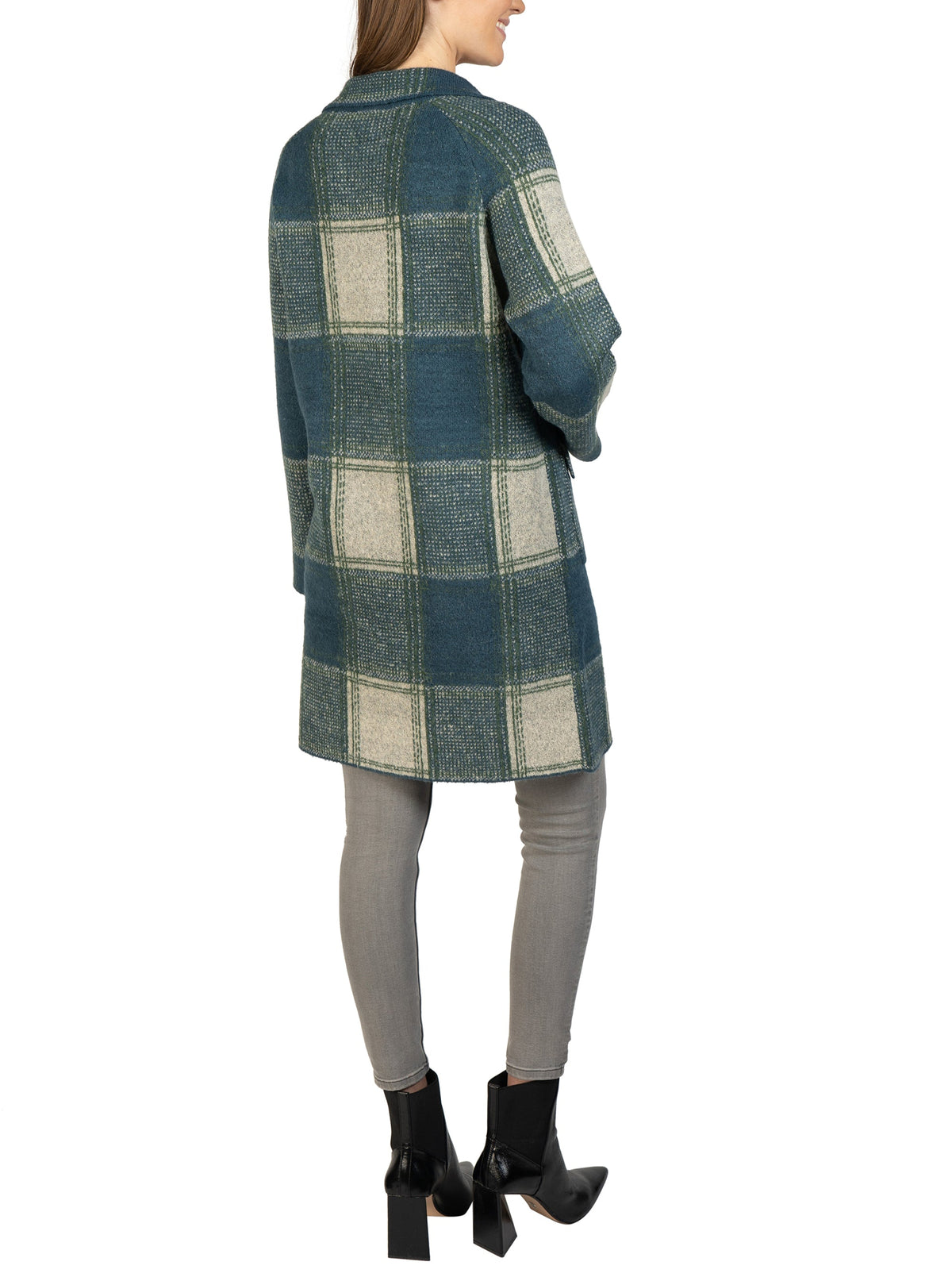 Love Token Plaid Collared Cardigan 8
