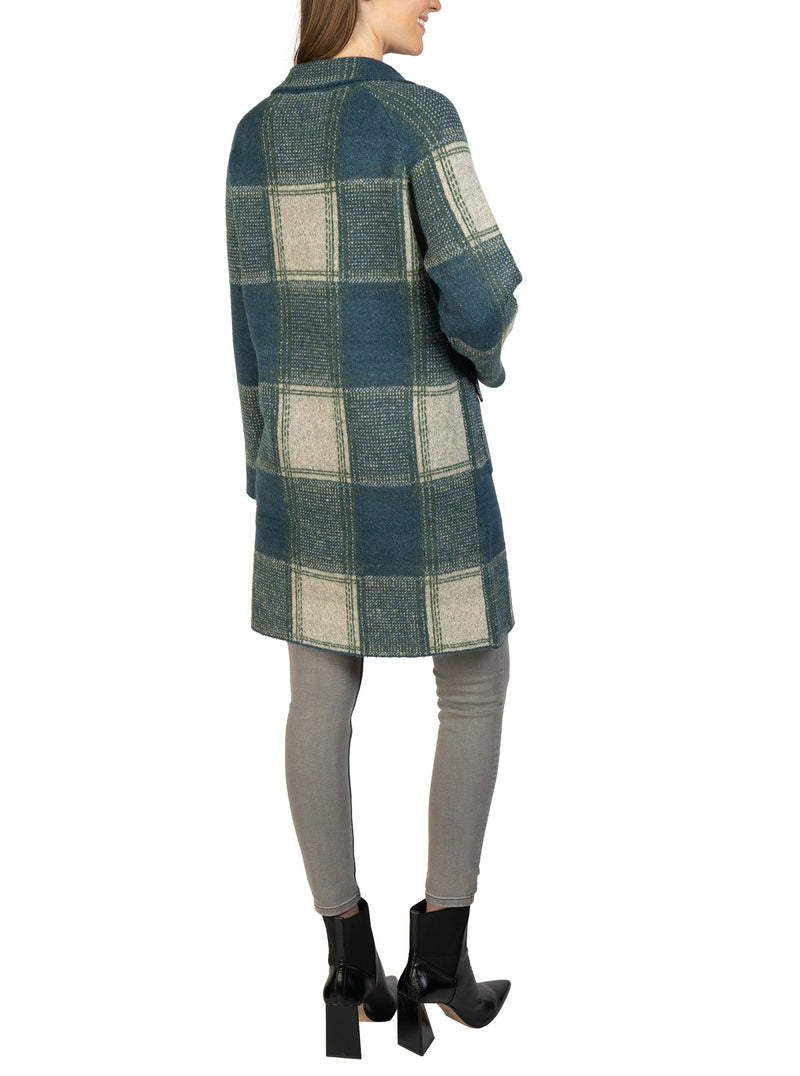 Plaid Collared Cardigan