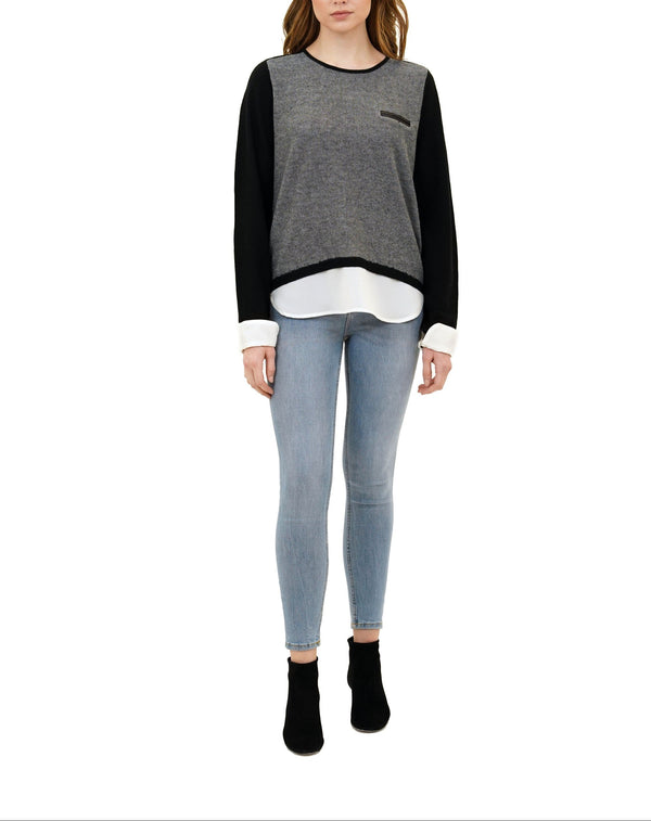 Ann Layered Knit Top-1