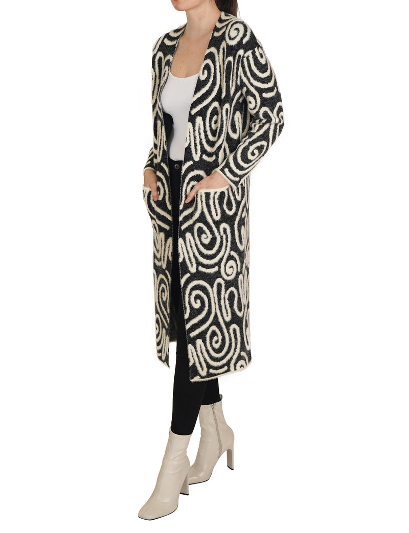 Swirl Long Cardigan