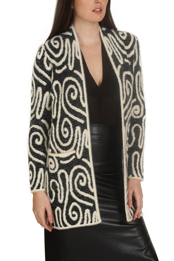 Love Token Swirl Short Cardigan