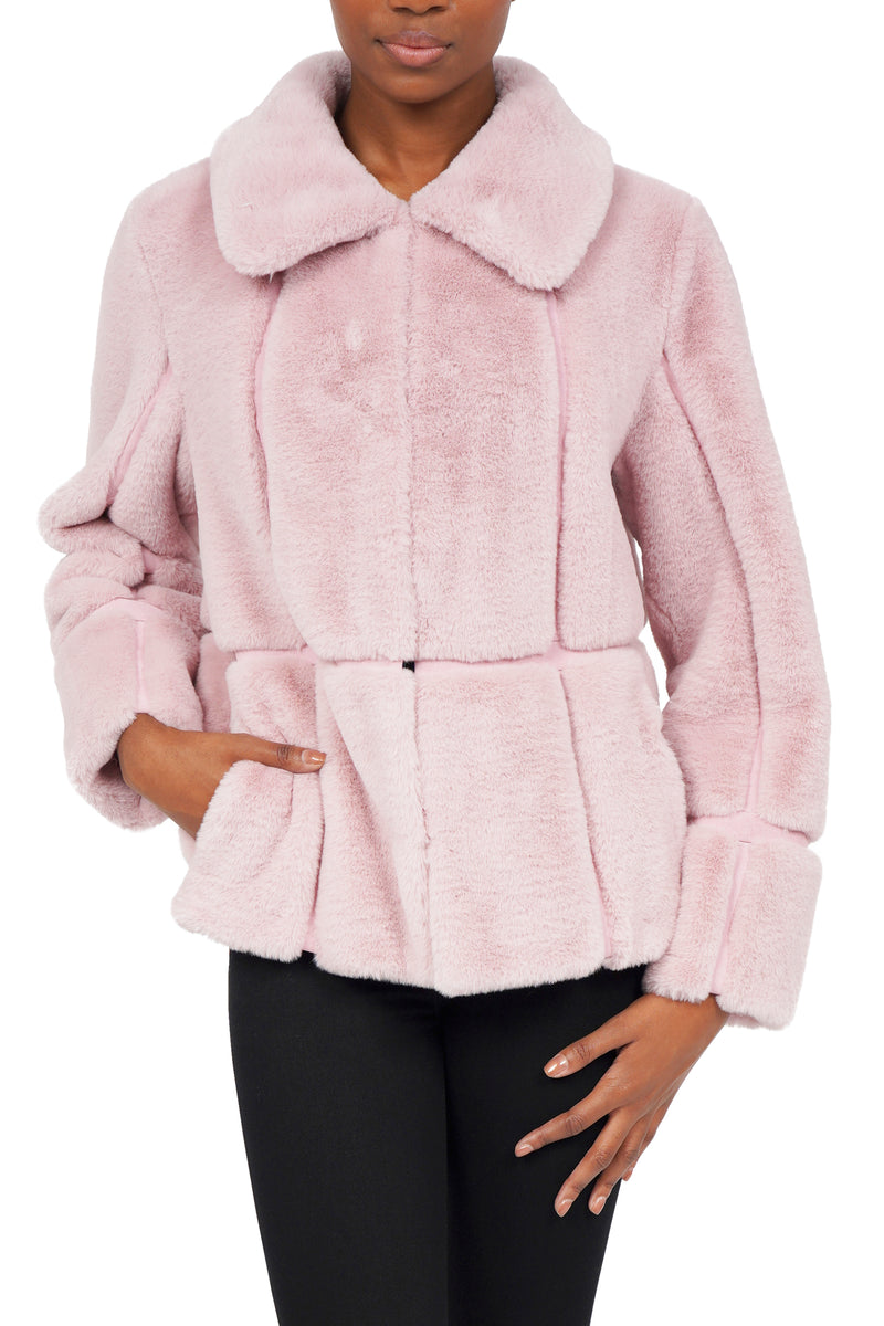 Love Token Theodore Faux Fur Jacket in Hot Pink | Formal Gowns & Casual Wear for Women