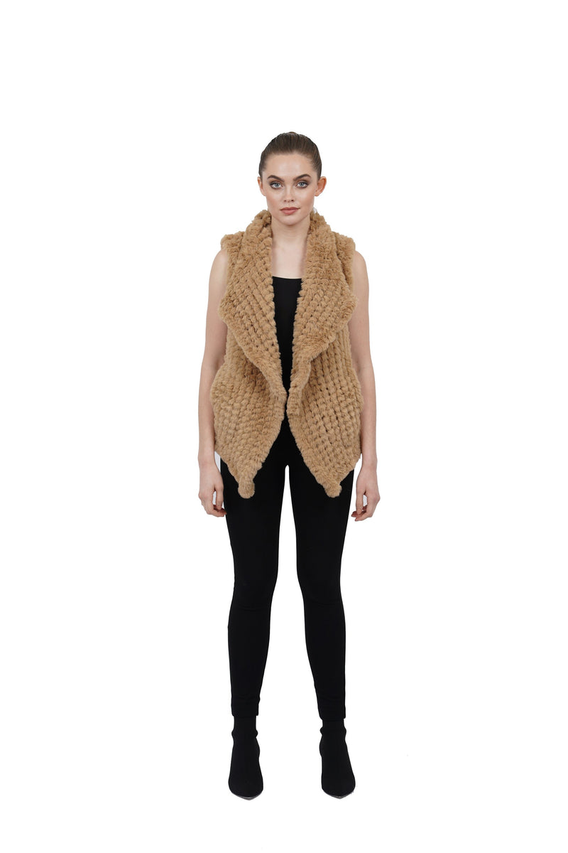 Amy Faux Fur Ultra Plush Texture Vest-2