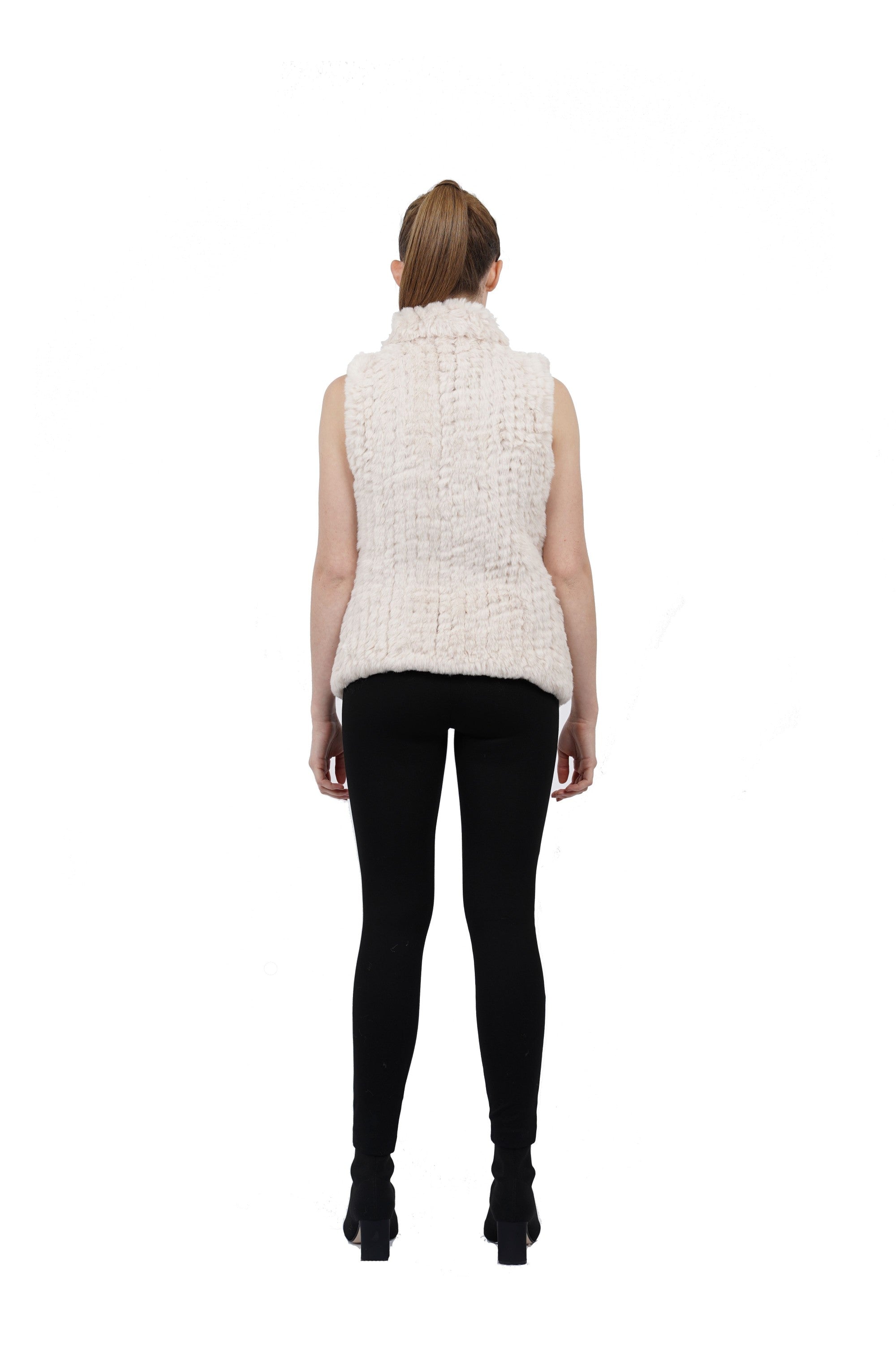 Amy Faux Fur Ultra Plush Texture Vest-5